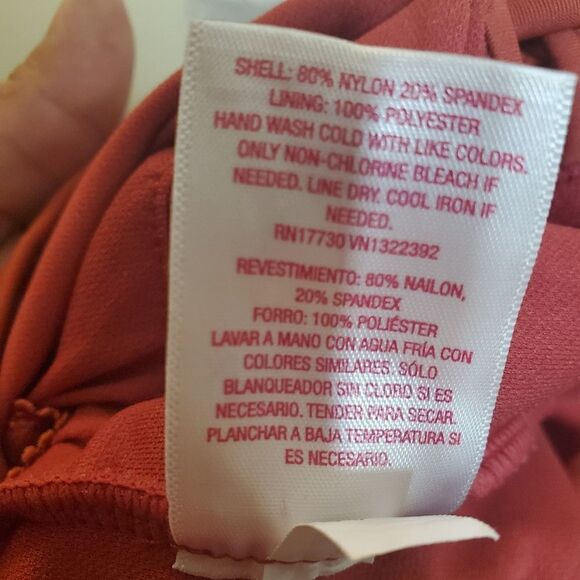 Xhilaration Orange Cut Out One Piece Swimsuit Size Large - Picture 11 of 11